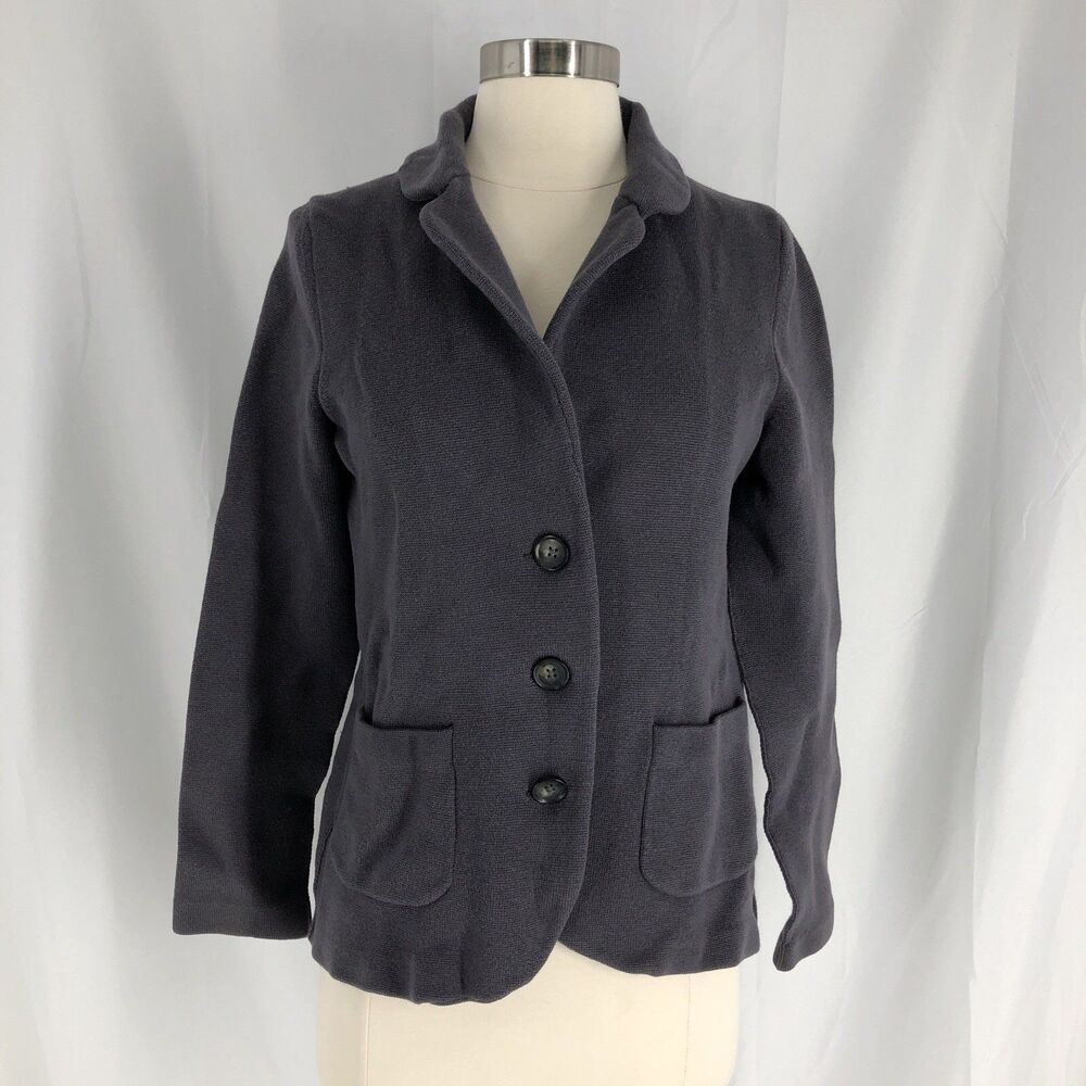 Banana Republic Gray Wool Blend Sweater Blazer Women's SZ Medium